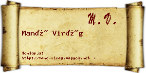 Manó Virág névjegykártya