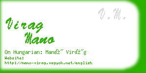 virag mano business card